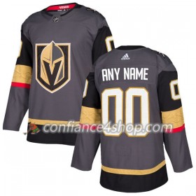 Adidas Maillot de Hockey Vegas Golden Knights Personnaliser 2017-2018 Gris Authentic - Homme